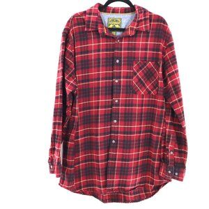 Anchorage Expedition Flannel Shacket Mens XXL Red Rugged Gorpcore Camping Hiking